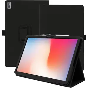 Case for BYYBUO Smart Pad A10_L 10.1 Inch Tablet,Premium Leather Business Folio Stand Cover with Hand Strap for Tablet