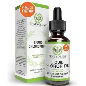 Liquid chlorophyll drops. 4-month supply. Liquid chlorophyll supplement. Potent chlorophyll liquid extract with rich antioxidants. Minty flavor.
