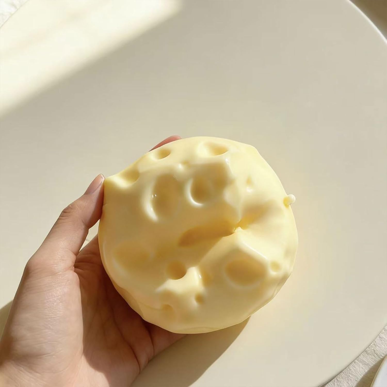 Slow Rise Squishy Cheese Block, Moldable Fidget Stress Ball with Super Soft Texture, Sensory Toy for Relaxation, ASMR Squeeze, Fun Desk Decor