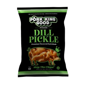 Pork King Good Dill Pickle Pork Rinds - 3 oz