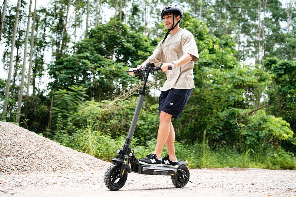 All Terrain Electric Scooter, 1000W/500W Violent Motor, Max 28MPH/25MPH Speed, 40/28/20 Mile Range, 330Lbs Capacity, 3S Folding, Dual Shock Absorption – Foldable Off-Road E-Scooter
