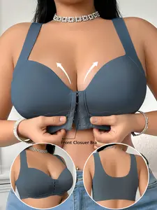 Plus Size Wireless Push-Up Backless Bra, Comfortable Lingerie for Women, No Underwire Design, Perfect for Daily Wear