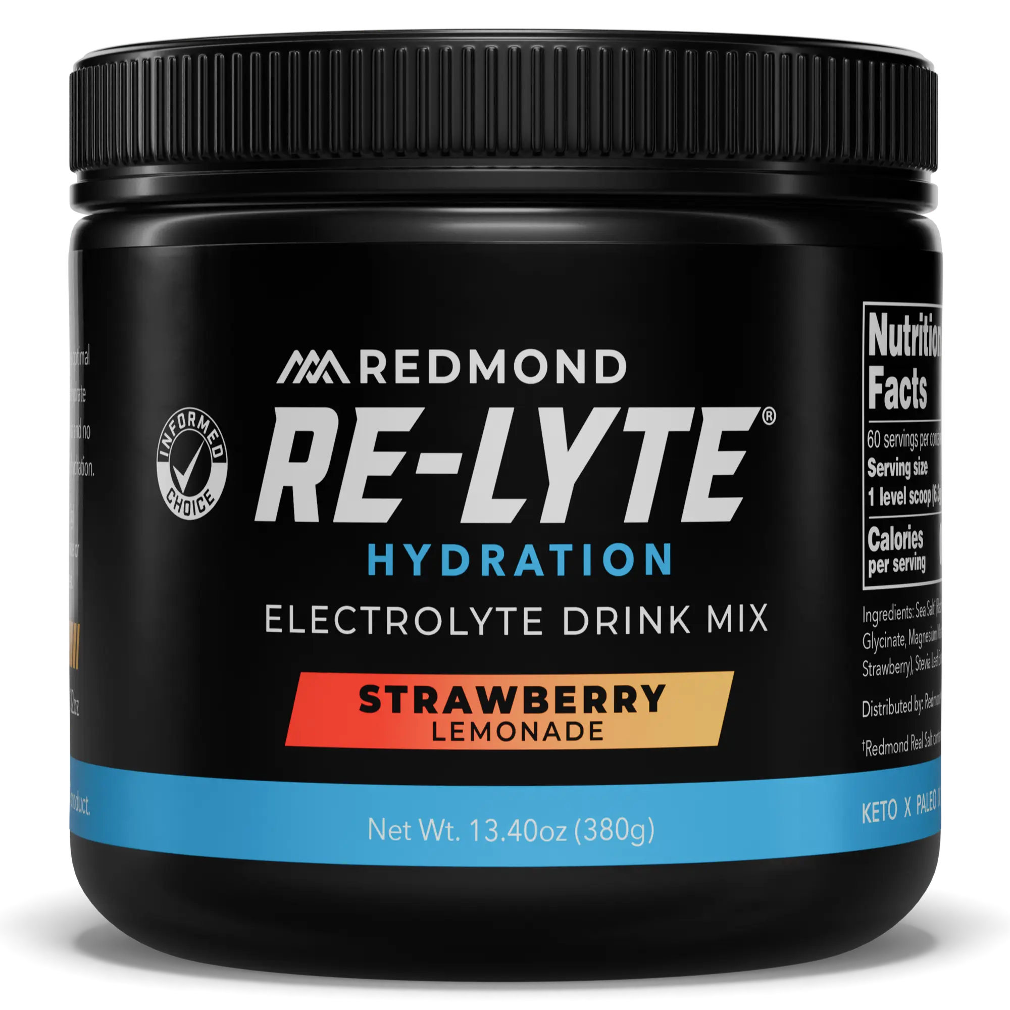 Redmond Re-Lyte Electrolyte Powder – Fitness & Running Hydration Wellness Supplement