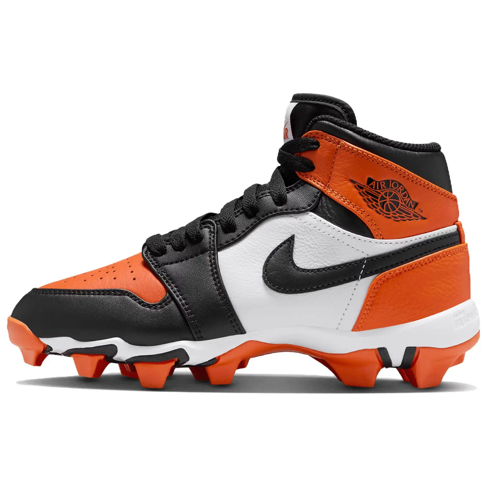 Air Jordan 1 Mid TD Cleat - 'Shattered Backboard', Premium Leather, Breathable Mesh Accents, Lightweight, Rubber Outsole for Traction, True Size, for Court Play & Casual Wear, Mid Top