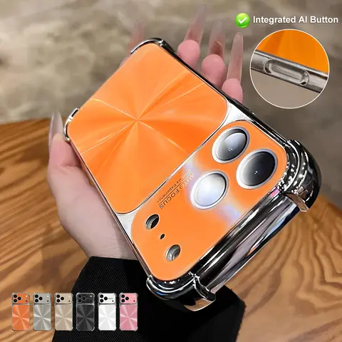 Quad-Corner Shockproof CD-Texture Phone Case, Protective Casing Cover for iPhone 17, 16, 15, 14, 13 Pro Max Mobile Phone Accessories, Smartphone