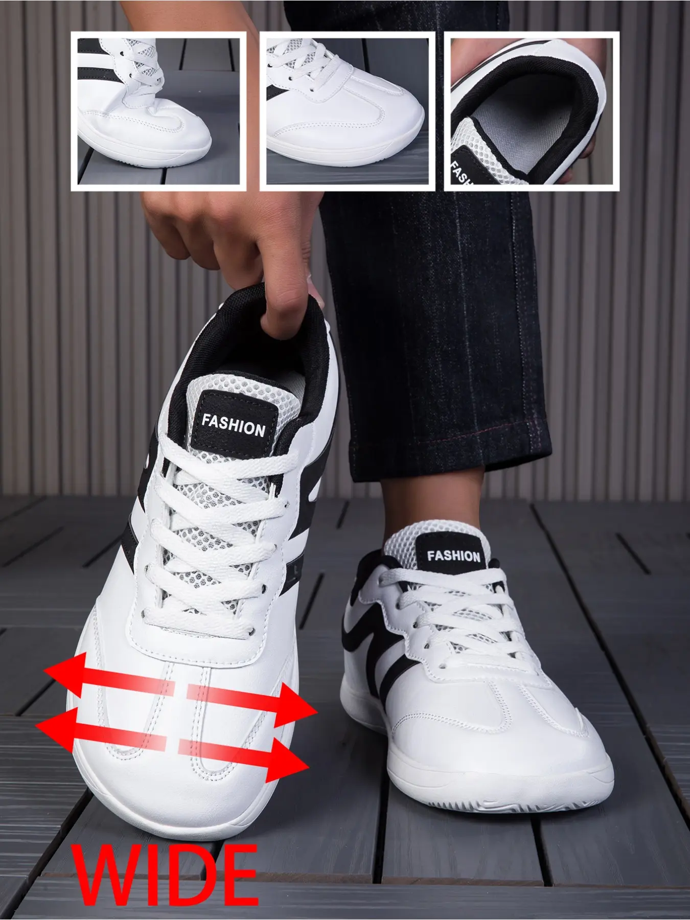 2026 New Couple Wide Fit Casual Trainer Sneaker Shoes, Footwear, Comfortable Flat Walking Shoes, Extended Toes, Daily Commute, Outdoor Sports Essential, Simple and Versatile