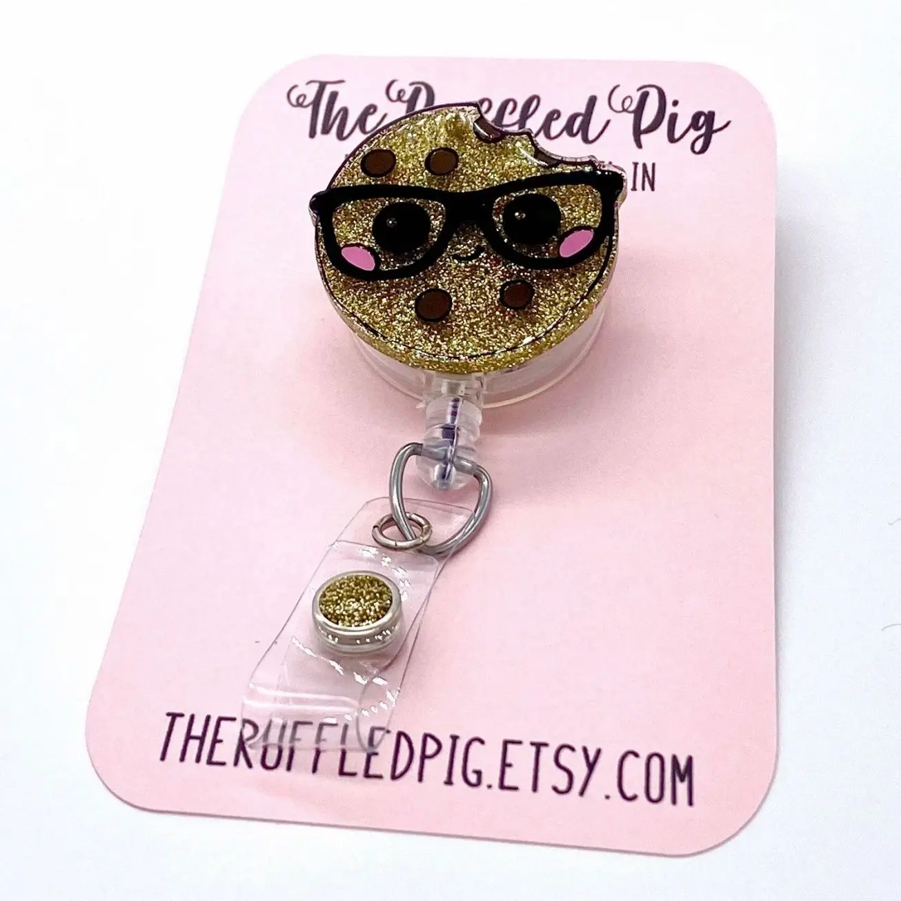 Cookie Badge Reel: Lanyard, clip, carabiner, teacher lanyard, interchangeable topper, teacher nurse RN school nurse
