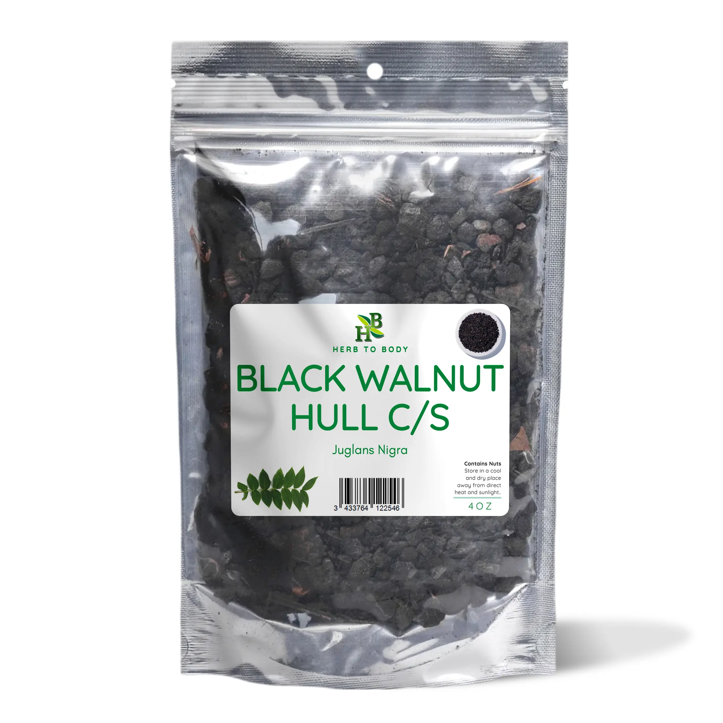 Black Walnut Hull Cut & Sifted (C/S) – 4 oz | Herb To Body
