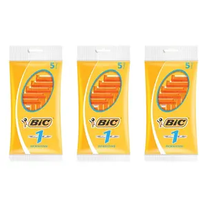 BIC Pack of 3 Packs of 5 Razor Blades No. 1-1 Blade for Sensitive Skin