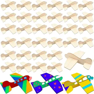 12set, unfinished wooden plane, DIY graffiti plane craft, making your own 3D plane suit, wooden plane model, arts and crafts school arts and crafts project, carnival party supplies.