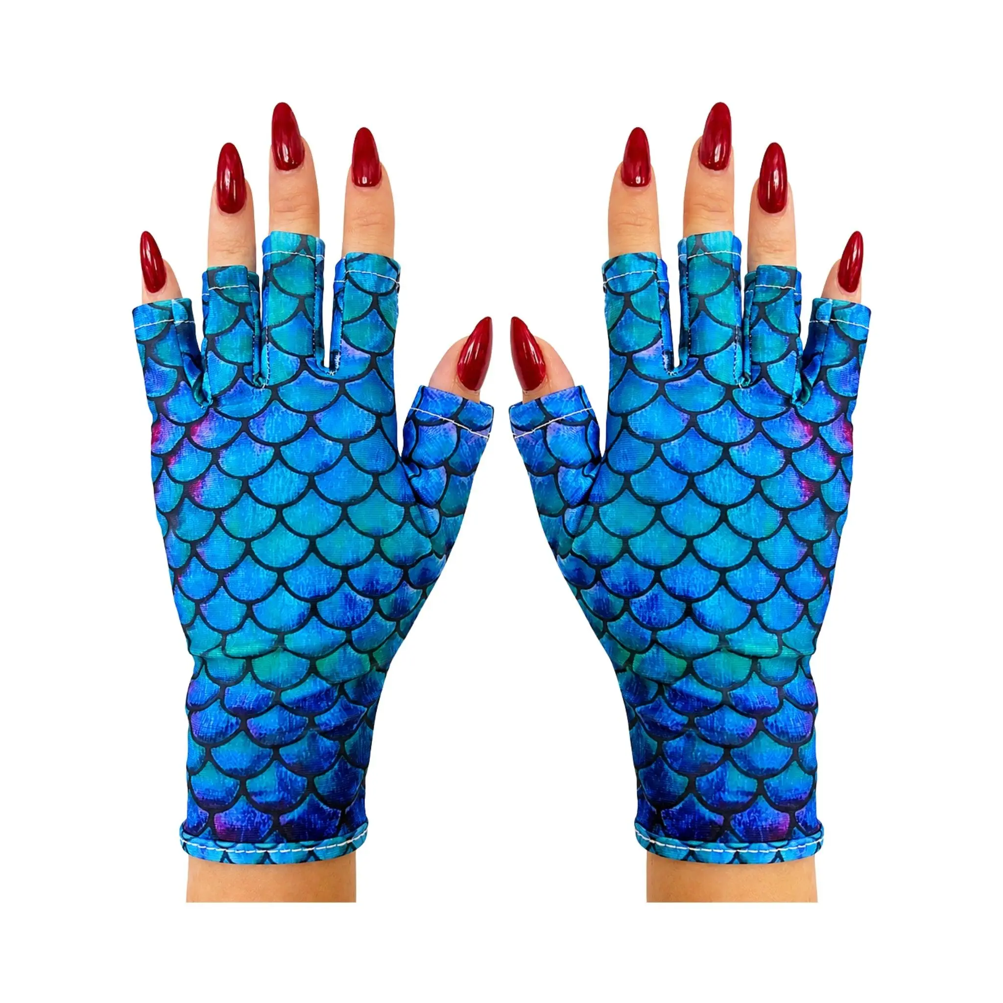 ManiGlovz The Original Dermatologist recommended UPF 50+ UV/ LED Protective Manicure and Sunblock Glove - Candy Python