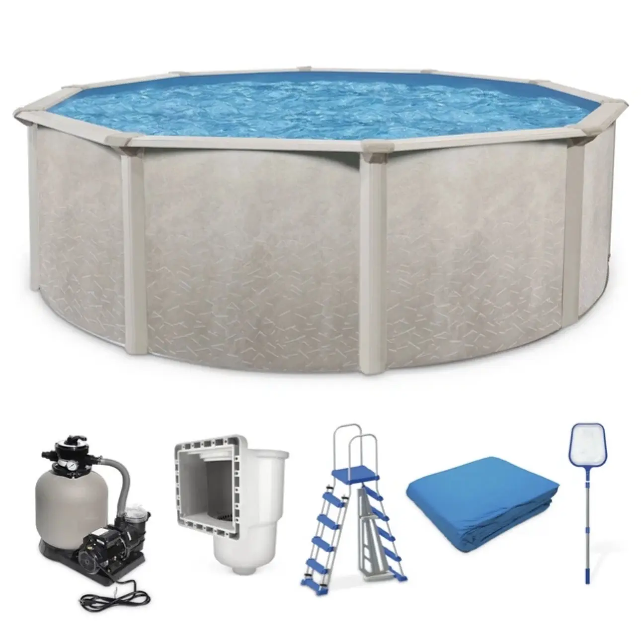 Aquarian Phoenix 24' x 52" Above Ground Swimming Pool with Pump and Ladder