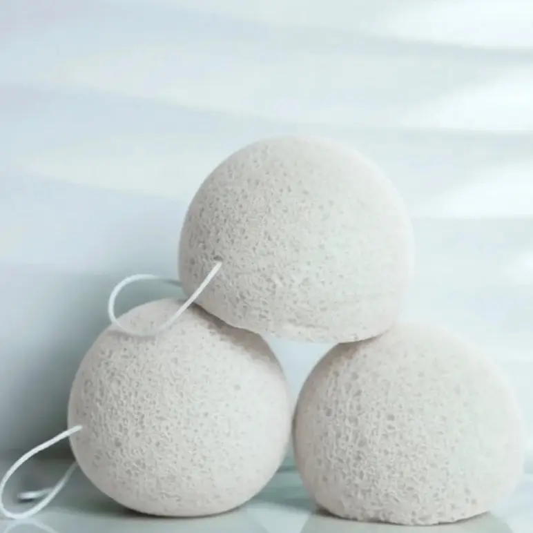 Konjac Facial Cleansing Sponges - Natural Exfoliating Sponge for Gentle Skin Care 100% Plant-Based & Biodegradable for Sensitive & Acne-Prone Skin