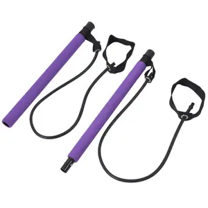Fitness Sports Pulling Rope Yoga Strap Stretch Rope Home Gym Hip Plastic Material and   Handle for Biceps Triceps Shoulders Abdomen Training