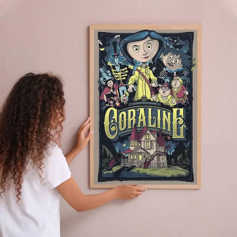 Coraline Movie Poster Wall Art Home Decoration