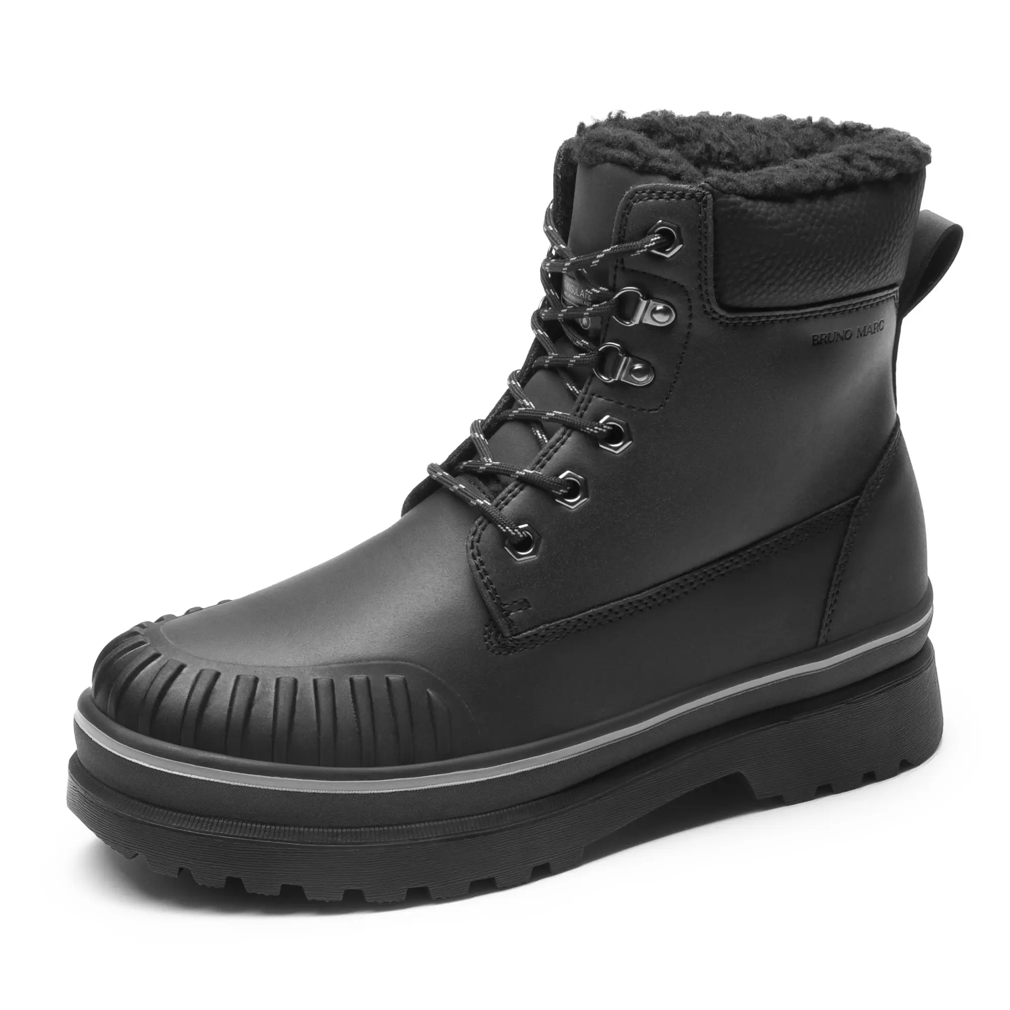 BRUNO MARC Men's Fur-Lined Insulated Snow Boots, Men's Winter Shoe, Warm Footwear for Cold Weather BRUNO MARC Men's Fur-Lined Insulated Snow Boots, Men's Winter Shoe, Warm Footwear for Cold Weather
