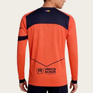2526 Third Away Orange Long Sleeved Retro Soccer Football Jersey