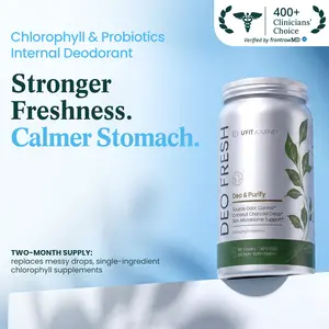 UFITJOURNEY DEO FRESH 6-in-1 Probiotics & Chlorophyll Capsule 100MG | 2 Month Supply | Skin Probiotics & Chlorophyll & Zinc & Coconut Charcoal | Detox & Digestion & Skin Health Support | 60 Vegan Capsules