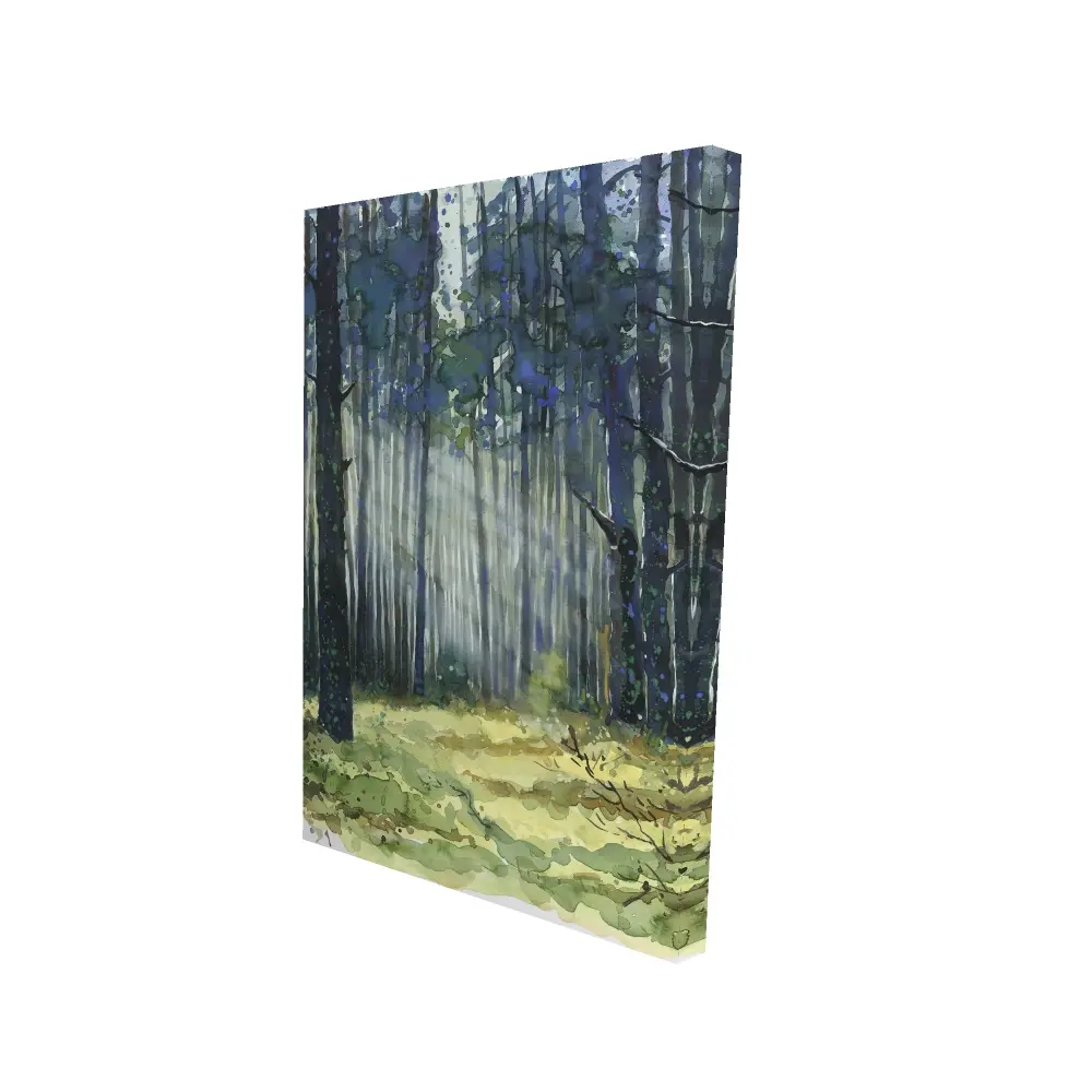 360 Stand Glow-in-the-Dark Landscape Leaves Canvas Wall Artwork, 24X36" in. Minimalist Nature Home Decor, Thoughtful Gift for Home Supplies Enthusiasts, Artistic, Decoration, Print, Leaf, Decor Inspo