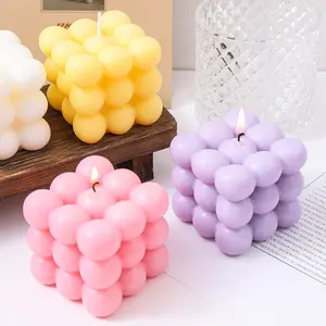 Aromatherapy Candle, Cube Shape, Romantic Decoration, Desktop Ornament, Handmade Atmosphere, Scented Candle, Gift for Expressing Love