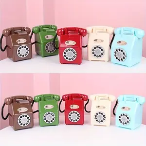 Large Capacity Retro Telephone Money Box, Creative Vintage Coin Bank, Plastic Savings Jar, Holiday Gift, Birthday Present