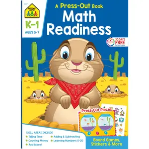 Math Readiness Grades K-1 Press-Out Workbook
