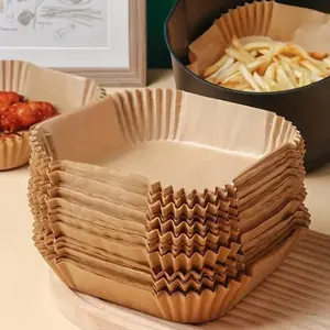 100 Pcs Non-Stick Air Fryer Liners, Hexagonal Paper Sheets for Baking, Roasting, Microwave, Easy Clean, Oil Absorbent, Ideal for Home & Commercial Use, Kitchenware, Bakeware Utensils