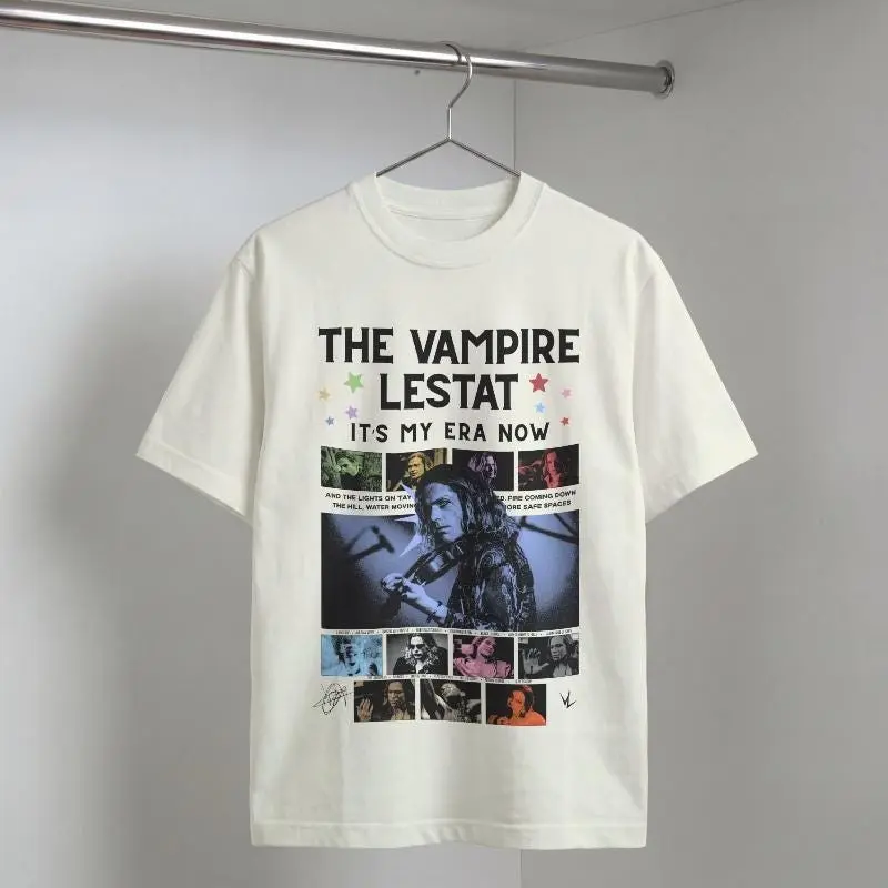 The Vampire Lestat Eras Tour Shirt Vintage Gothic Rock Concert T-Shirt Vampire Chronicles Fan Tee Comfort Colors Graphic Shirt for Women Men Retro Band Tour Style Halloween Gift Tee