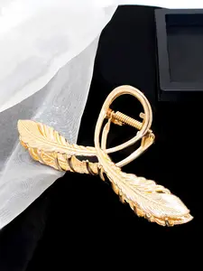 Feather Metal Hair Clip, St Patrick's Day Decoration Barrette for Thin and Thick Hair, Fashion Accessory for Women and Girls