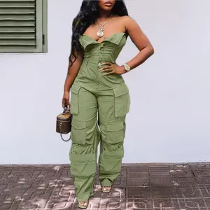 overall Sexy Cargo Jumpsuit for Women • Viral Streetwear Fit with Pockets