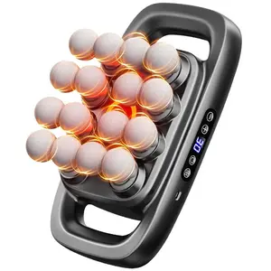 16-Head Massage Gun with 30 Levels & 3 Modes Deep Tissue Percussion Massager for Back Shoulders Legs and Foot Pain Relief Quiet Muscle Massage Gun with Red Light Therapy Adjustable DailyUse Sixteen-Head Model Gift Vibration Heat Lumbar Multifunctional