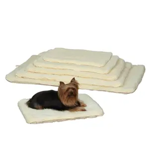 212 MAIN Slumber Pet ZA427 Double-Sided Sherpa Fleece Bedding Mat - 35-55 Size, Medium-Large, Natural Look, Stain-Resistant, Bedding for Warmth Boost