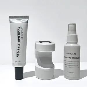 [New upgrade!]Lulou Magic Solid Nail Glue Kit 2.0 3-In-1 Nail Art Kits Nail Care UV Light Remover manicure cutics Vacations Gift For Her