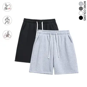 2-pack men’s knit shorts, loose fit, versatile, mid-thigh length with drawstring, street style, comfortable for everyday wear