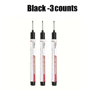 3-Piece Long Nose Marking Pens, Waterproof Oil-Resistant Drawing Markers, Woodworking Art Supplies Tools, Permanent Acrylic Paint Markers, Waterproof Marker Set