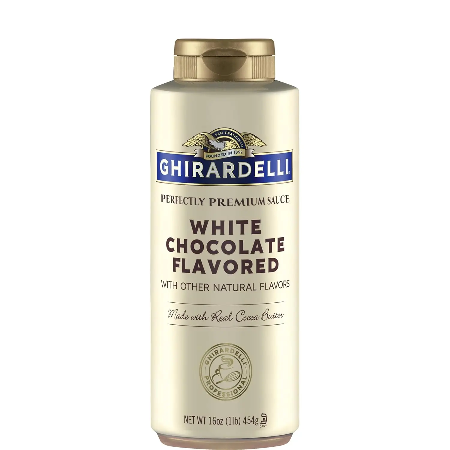 Ghirardelli White Chocolate Flavored Sauce Squeeze Bottle, 16 oz