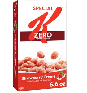 Special K Plus Strawberry Creme High Protein Zero Added Sugar Cereal, 8.1 oz