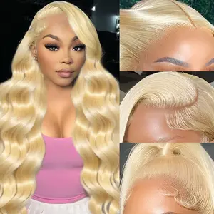 【Lemoda Outlets Sales】Lemoda Outlets Sales Blonde 613 13x4 Body Wave Lace Frontal Human Hair Wigs Outlets Sale 200% Honey Blonde Straight HD Transparent 13x6 Lace Front Wigs Pre Plucked Wigs