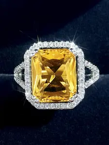 Elegant Rhinestone Decorated Ring, Artificial Gemstone Ring, Fashion Jewelry for Party, Daily Clothing Decor, Trendy All-match & Exquisite Jewelry for Birthday Gift for Women & Girls, Jewelry Gifts