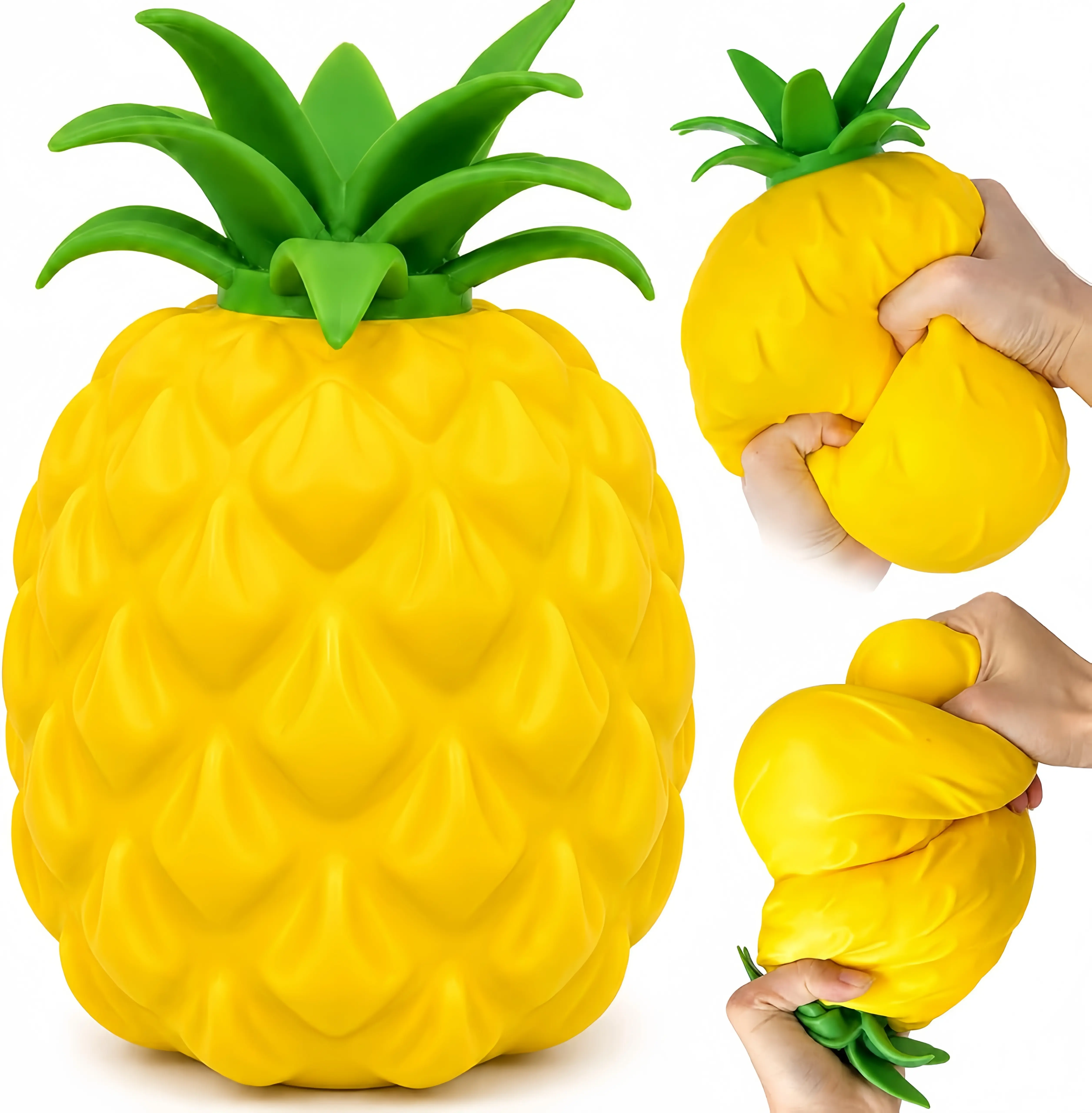 Giant Pineapple Squishy Fidget Toy - Large Size Super Soft Squeeze Stress Relief Sensory Toy, Realistic Fruit Calming Toy for Kids & Adults, Perfect for Birthday Gifts, Party Favors & Home Decor