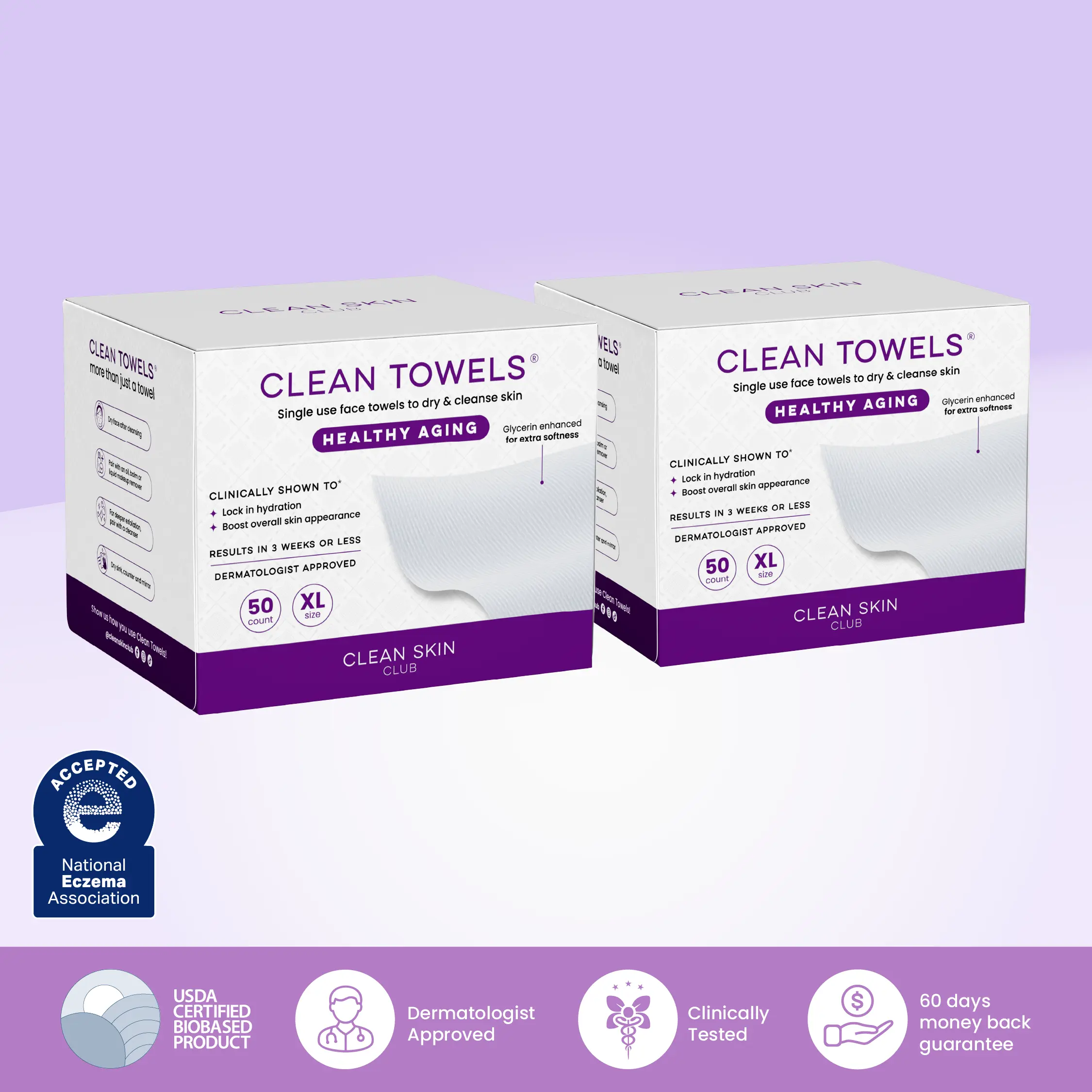 Clean Towels® Healthy Aging XL - 100 count - 2 pack