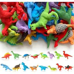 Kaemi 32 Pcs Dinosaur Erasers Desk Pets for Kids Classroom Prizes Fun Cool 3D Puzzle Animal Erasers Bulk Mini Pencil Eraser Pals Toys for Party Favors Treasure Box Goodie Bag Stuffers