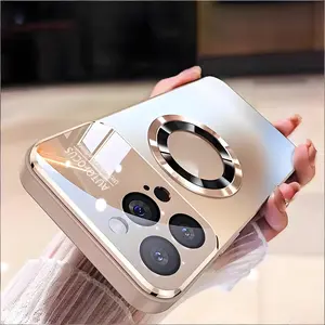 Luxury Matte Phone Case Cover, Shockproof Magnetic Wireless Charging, Glass Camera Lens Protection, Compatible with iPhone 17-11 Pro Max Plus Series