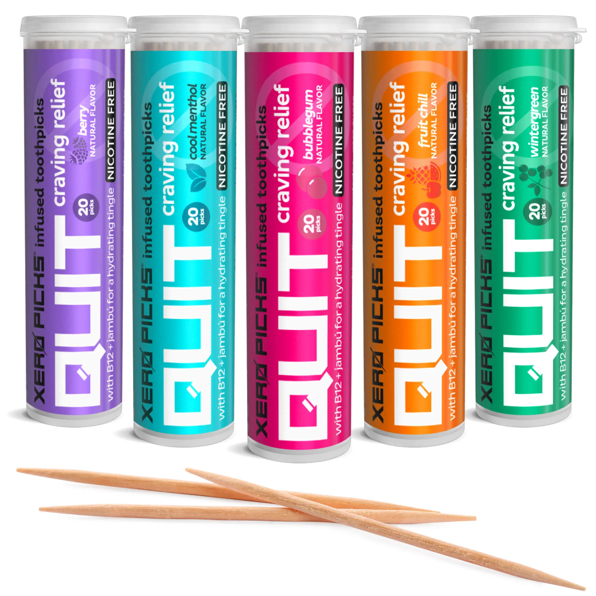 Xero Picks Quit Infused Flavored Toothpicks, Sugar-free, Zero Calories, N!c0tine-free oral fixation