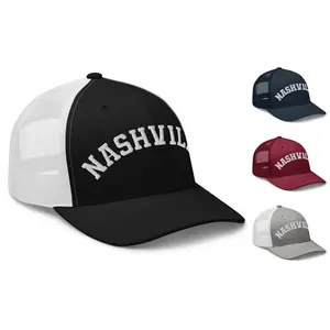 Classic Nashville Arch Vintage Retro Nashville Trucker Hat Cap