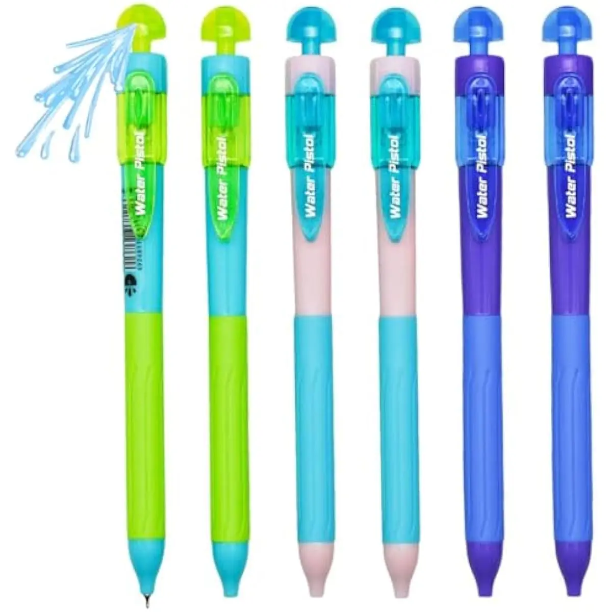 Water Pistol Pens Novelty Summer Water Gun Spray Water Pen Twistable Gel Pens 0.5mm ST Nib Black Ink for Water Office Supplies Cool Pens
