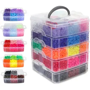5600 count Pony Beads 30 Assorted Colors Bracelet Making Kits, Kandi Beads for  Making, Friendship Bracelet, 6x9mm Hair Bead for Braids in Shock Resistant Packaging