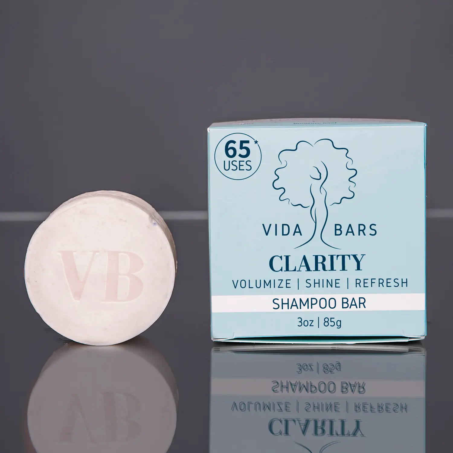Vida Bars Clarity Shampoo Bar - Gentle Hair Cleanser Sulfate-Free Curly Haircare for Fine Hair