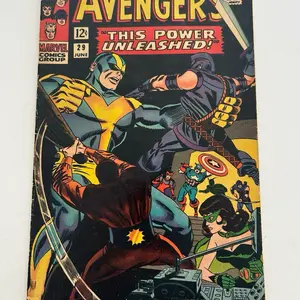 AVENGERS #29 - BLACK WIDOW POWER MAN SWORDSMAN SILVER AGE 1966 MARVEL COMICS, VG