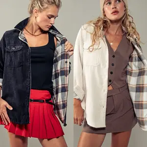 Erica Reversible Corduroy Flannel Jacket